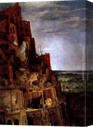 Pieter Canvas Paintings - The Tower of Babel [detail] by Pieter the Elder Bruegel